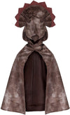 Triceratops Hooded Cape Brown- Size 4/5 by Great Pretenders #56795