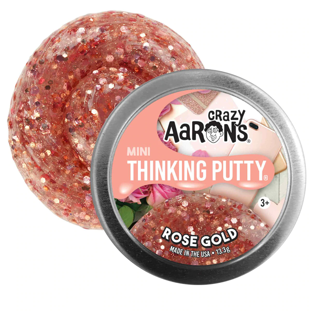 Rose Gold Thinking Putty 2” Tin by Crazy Aaron’s #RC003