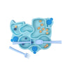 Constructive Eating Box- Teal Plate & Blue Utensils by Constructive Eating