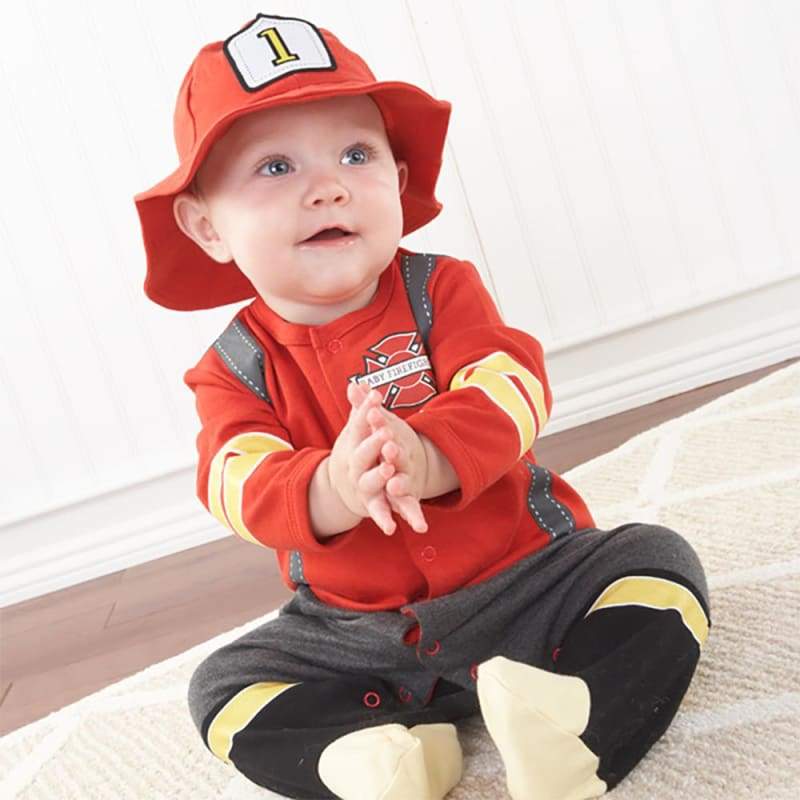 “Big Dreamzzz” Baby Firefighter 2-Pc Layette Set in Gift Box