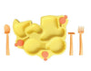 Constructive Eating Box- Yellow Plate & Orange Utensils by Constructive Eating