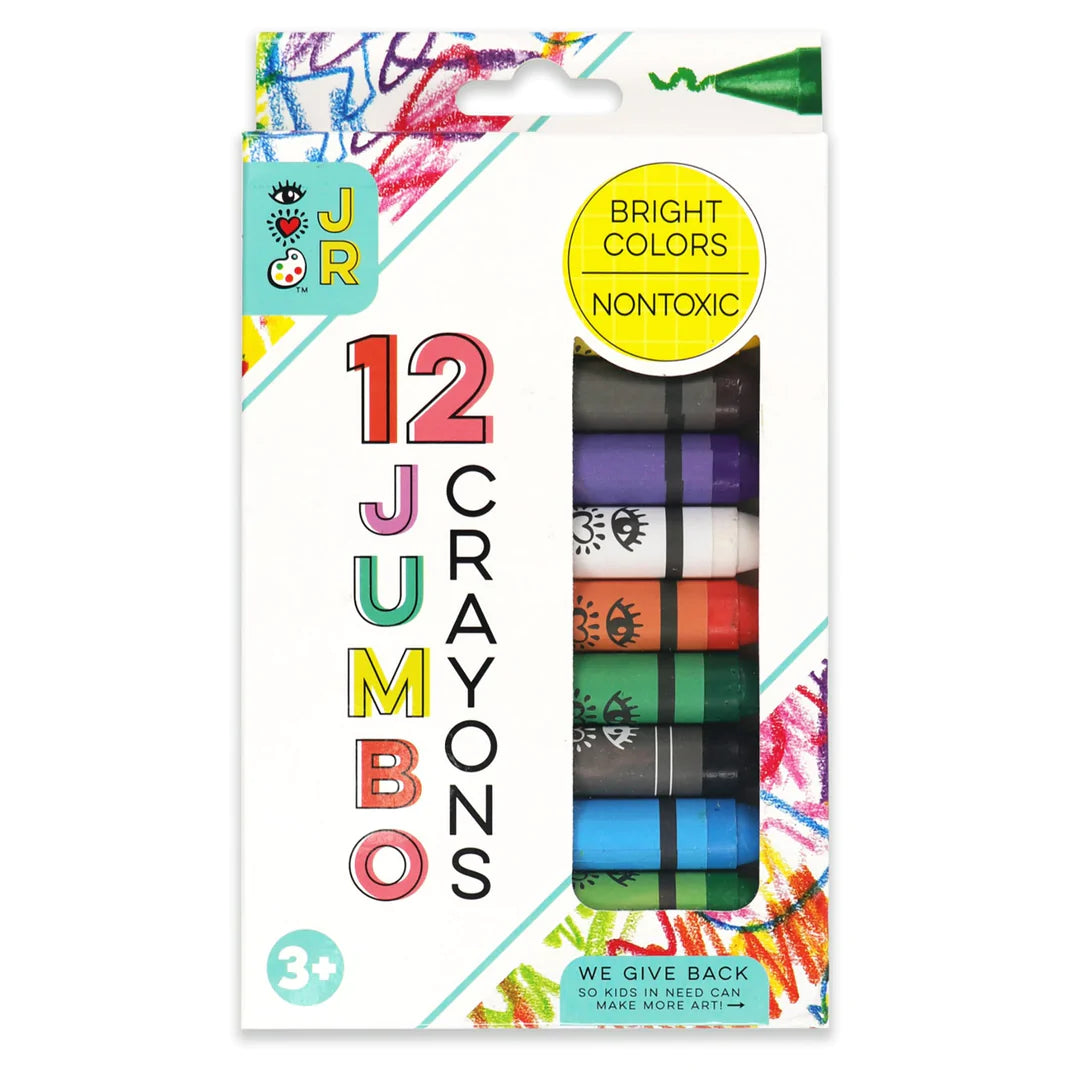 12 Jumbo Crayons by Bright Stripes #19512
