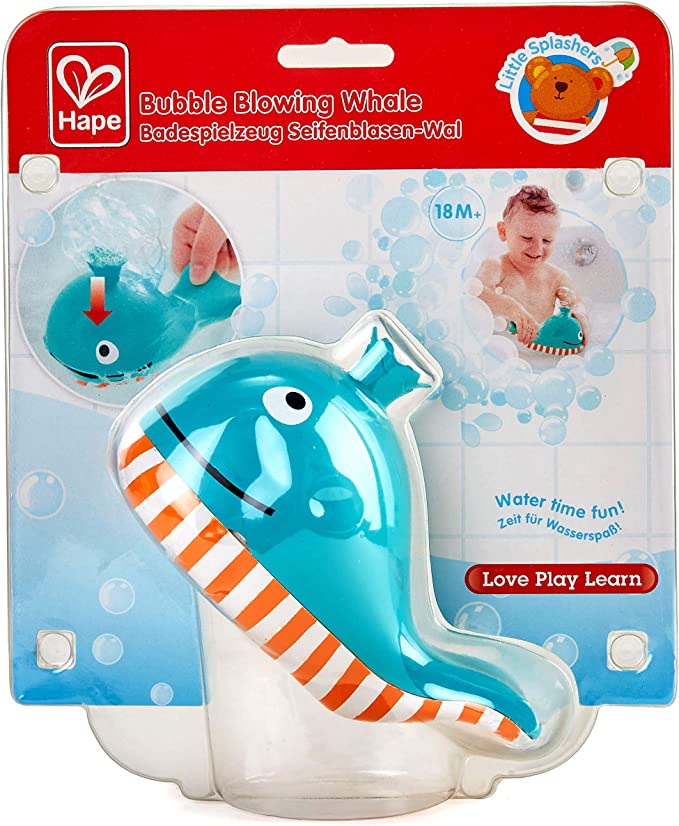 Bubble Blowing Whale Bath Toys by Hape #E0216F