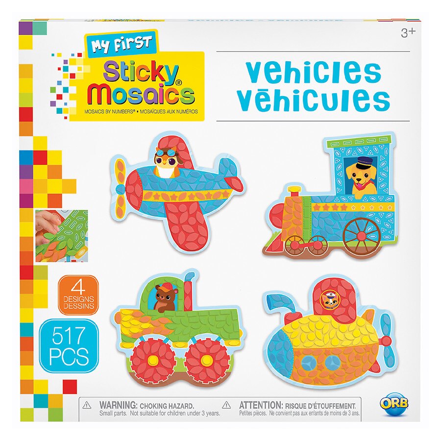 My First Sticky Mosaics- Vehicles by Orb
