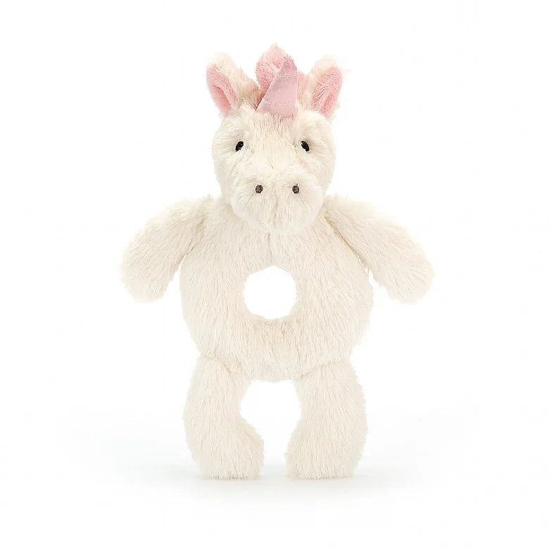 Bashful Unicorn Ring Rattle by Jellycat #UN4GR