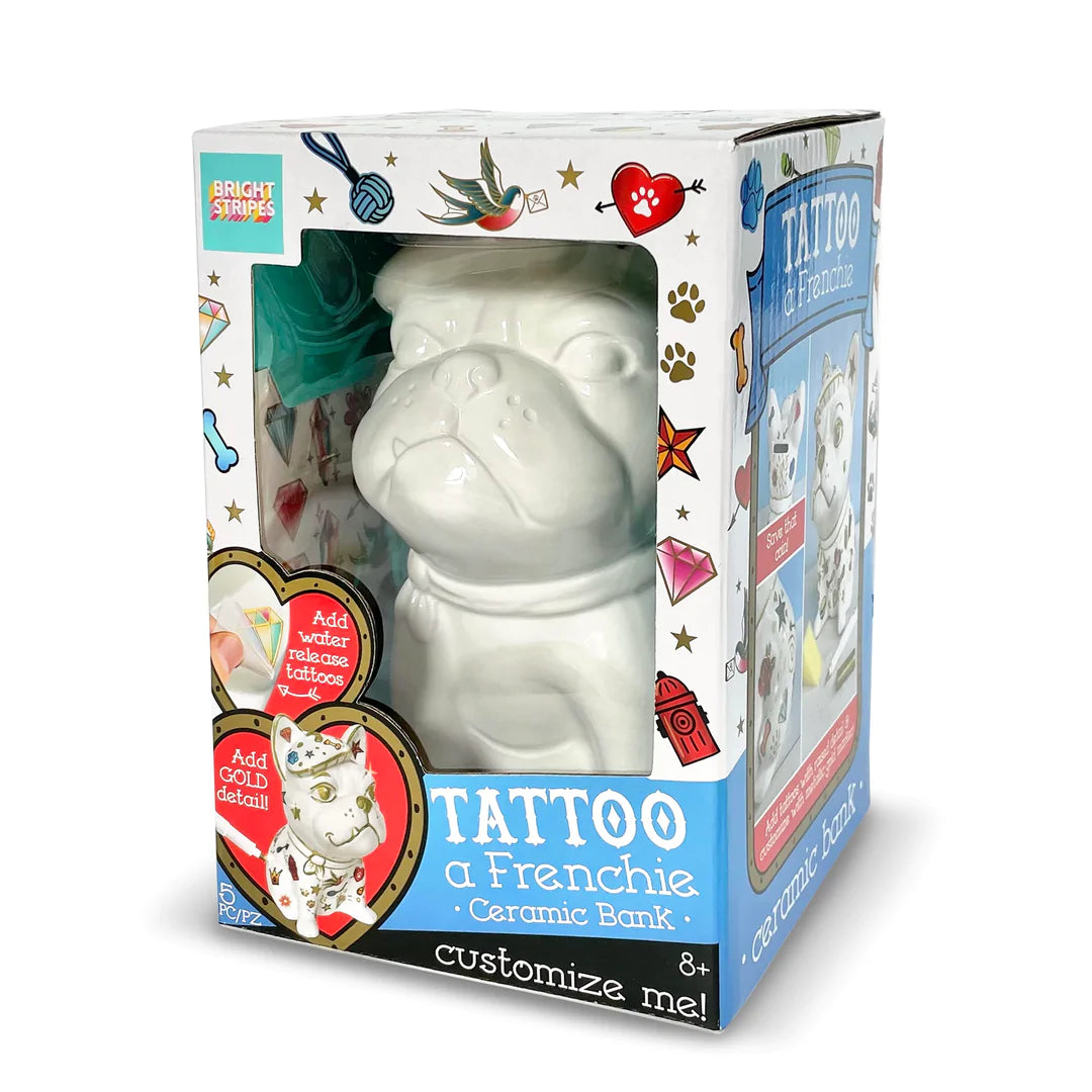 Tattoo A Frenchie Ceramic Bank by Bright Stripes #BTST-001