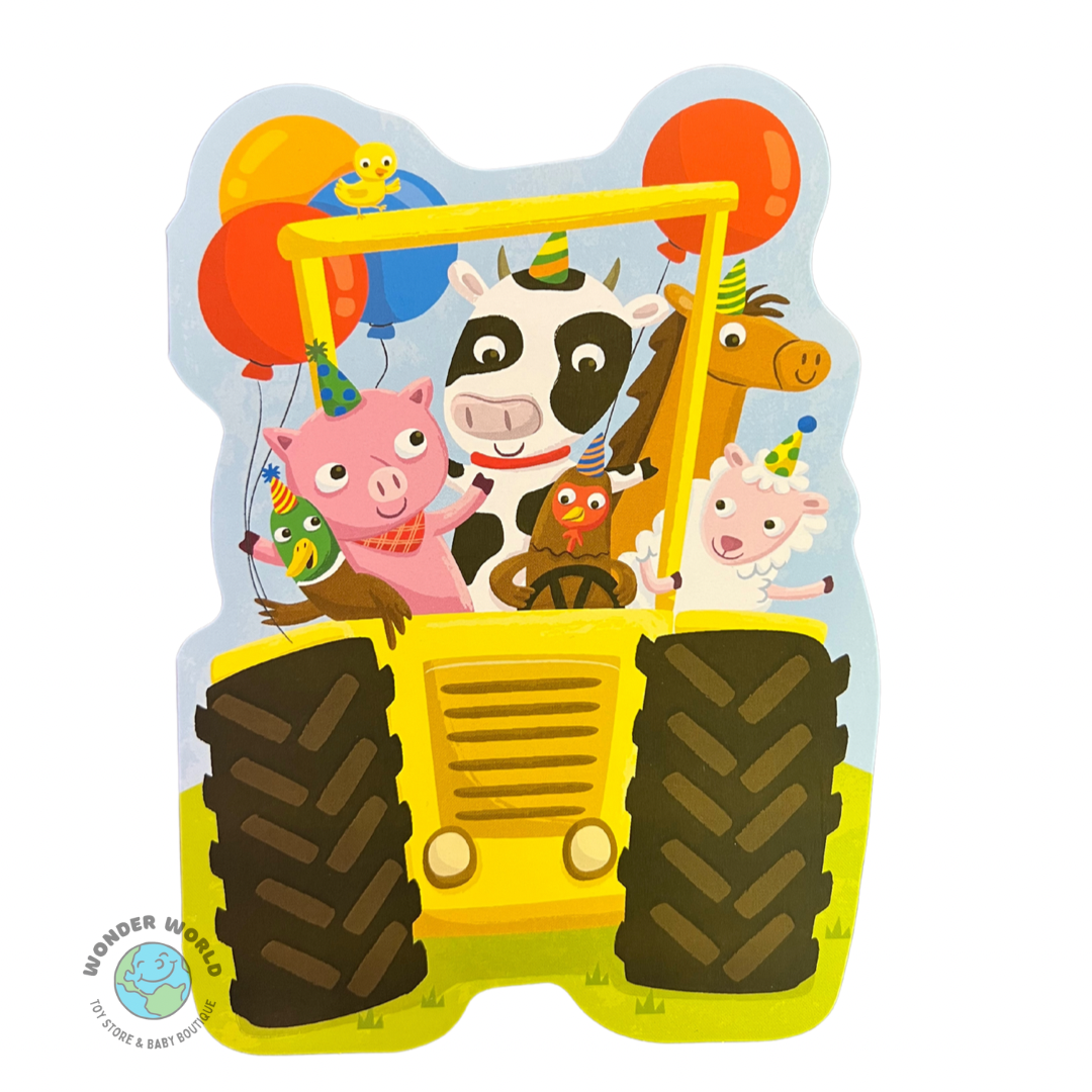 Birthday Tractor Die-Cut Birthday Card by Peaceable Kingdom