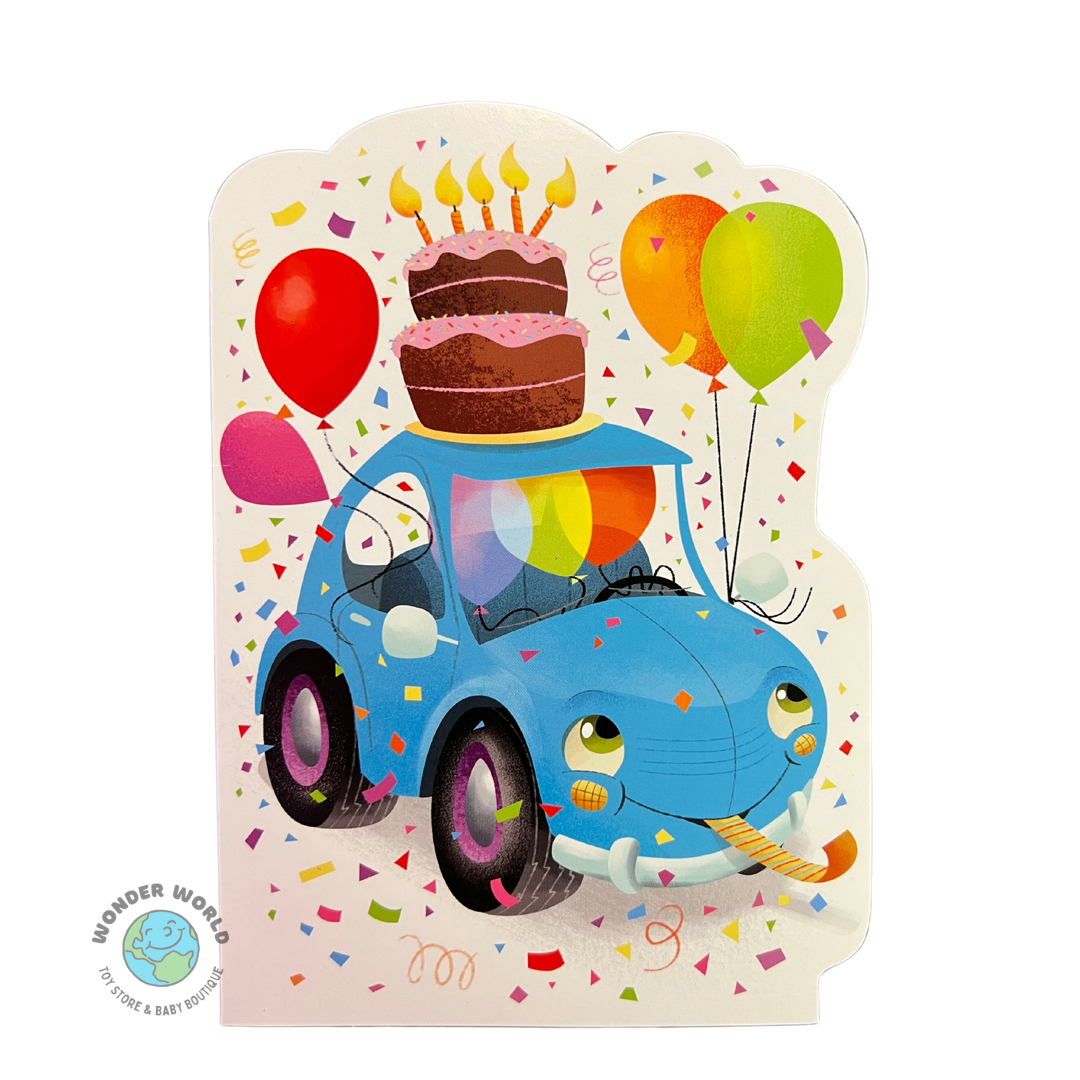 Happy Car Die-Cut Birthday Card by Peaceable Kingdom
