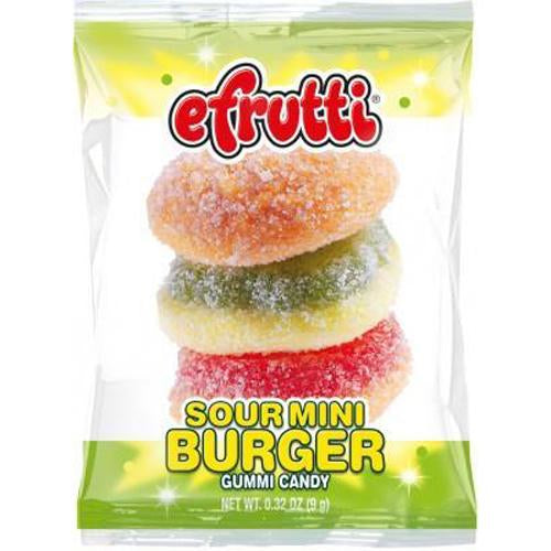 Efrutti Mini Sour Gummy Burger Candy