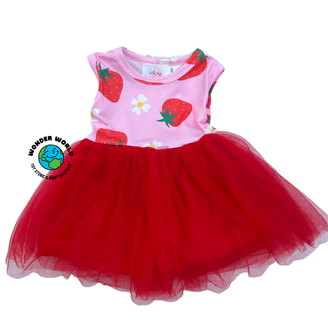 Strawberry Sunshine Tank Tutu Dress by Mila & Rose