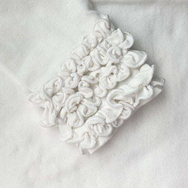 Cream Ruffle Layering Shirt by Ann Loren