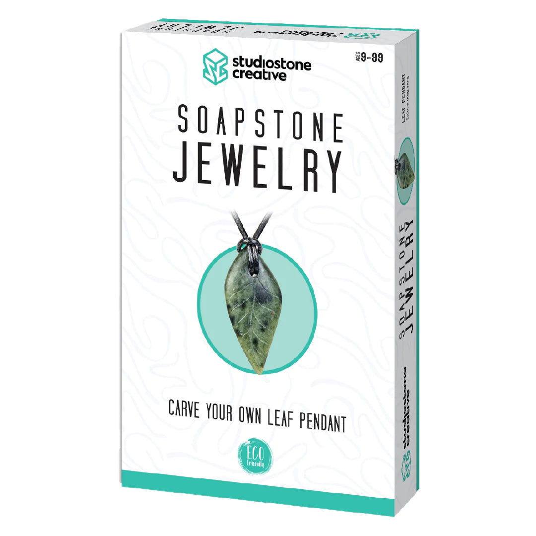 Leaf Pendant Soapstone Jewelry Kit by Studiostone Creative