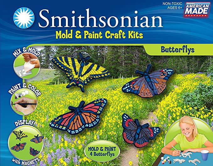 Smithsonian Mold & Paint Craft Kit: Butterflies by Skullduggery #6582