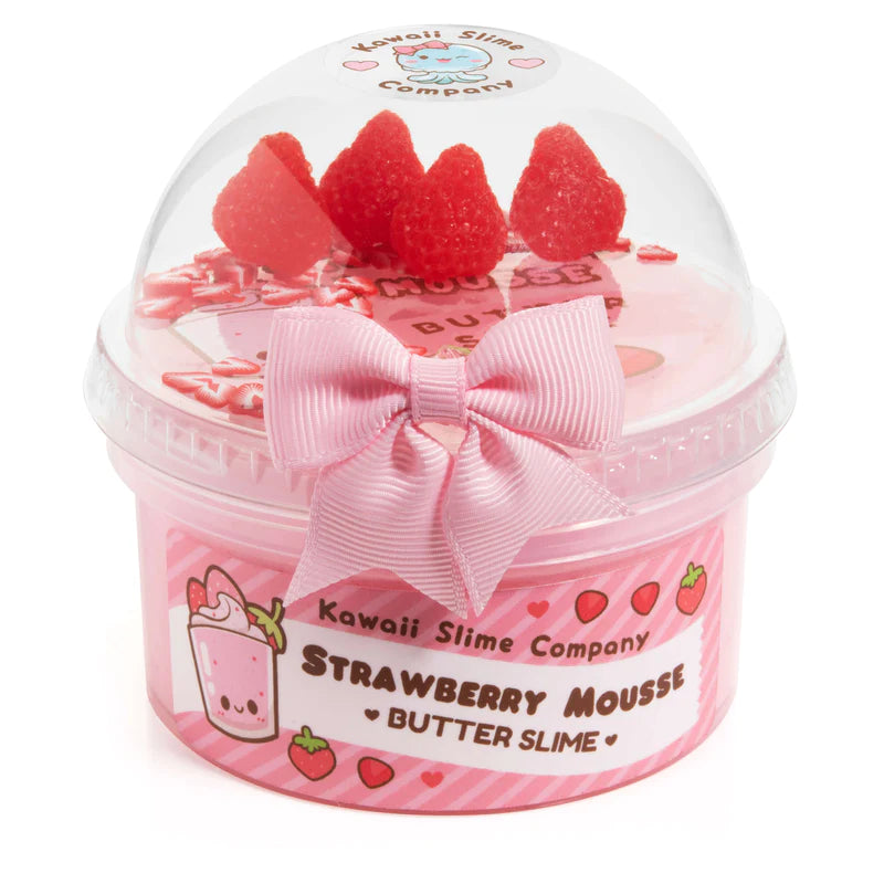 Strawberry Mousse Fluffy Butter Slime by Kawaii Slime