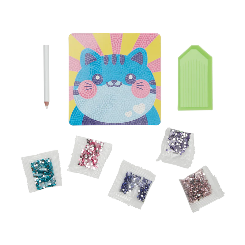 Razzle Dazzle DIY Mini Gem Art Kit Cutesy Cat by Ooly #161-088