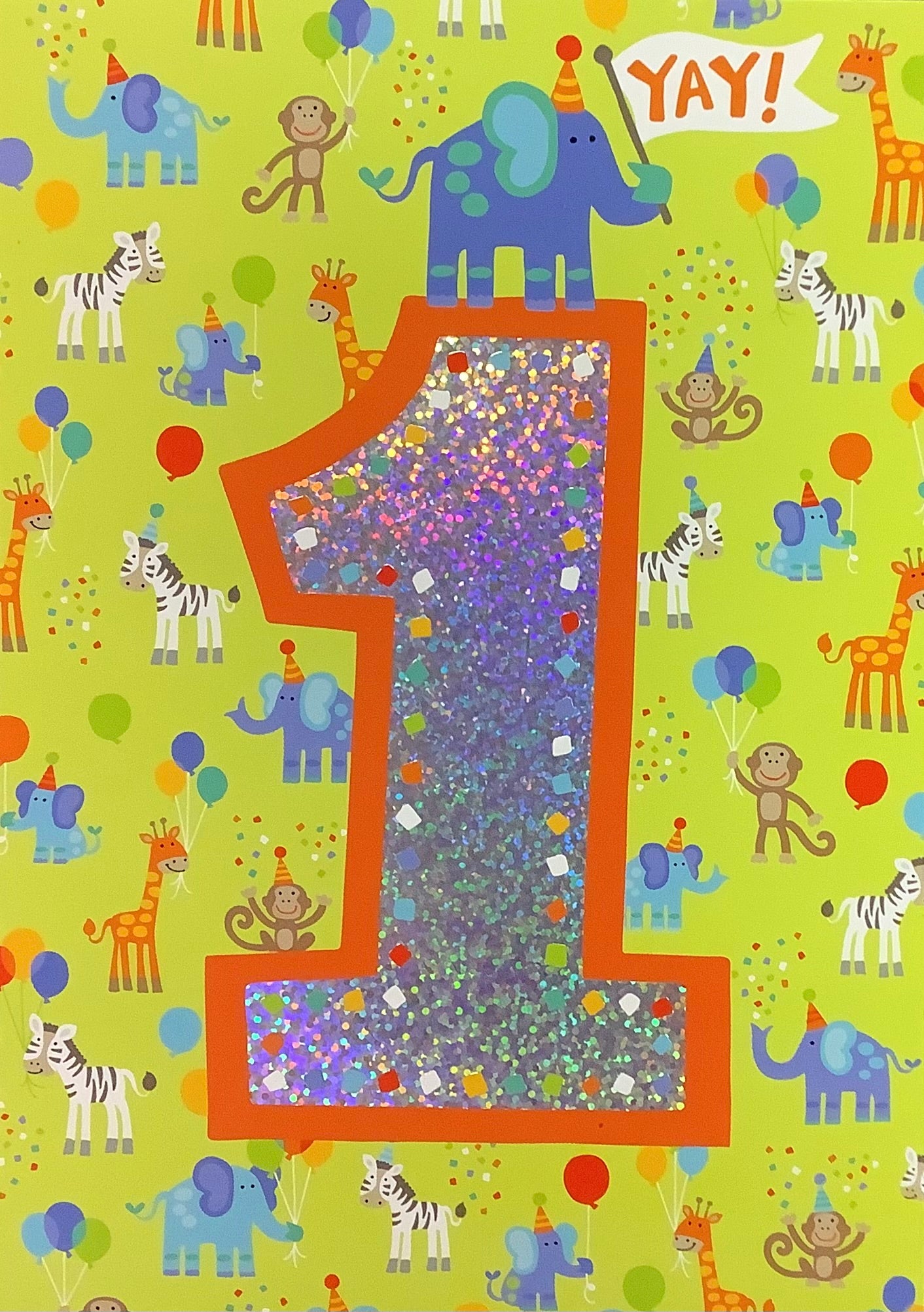 1 Year Old Birthday Card by Peaceable Kingdom