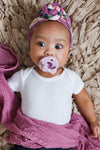 Sweetie Soother Pacifier Set (2 Pack)- Lilac & Orchid Bows by Itzy Ritzy