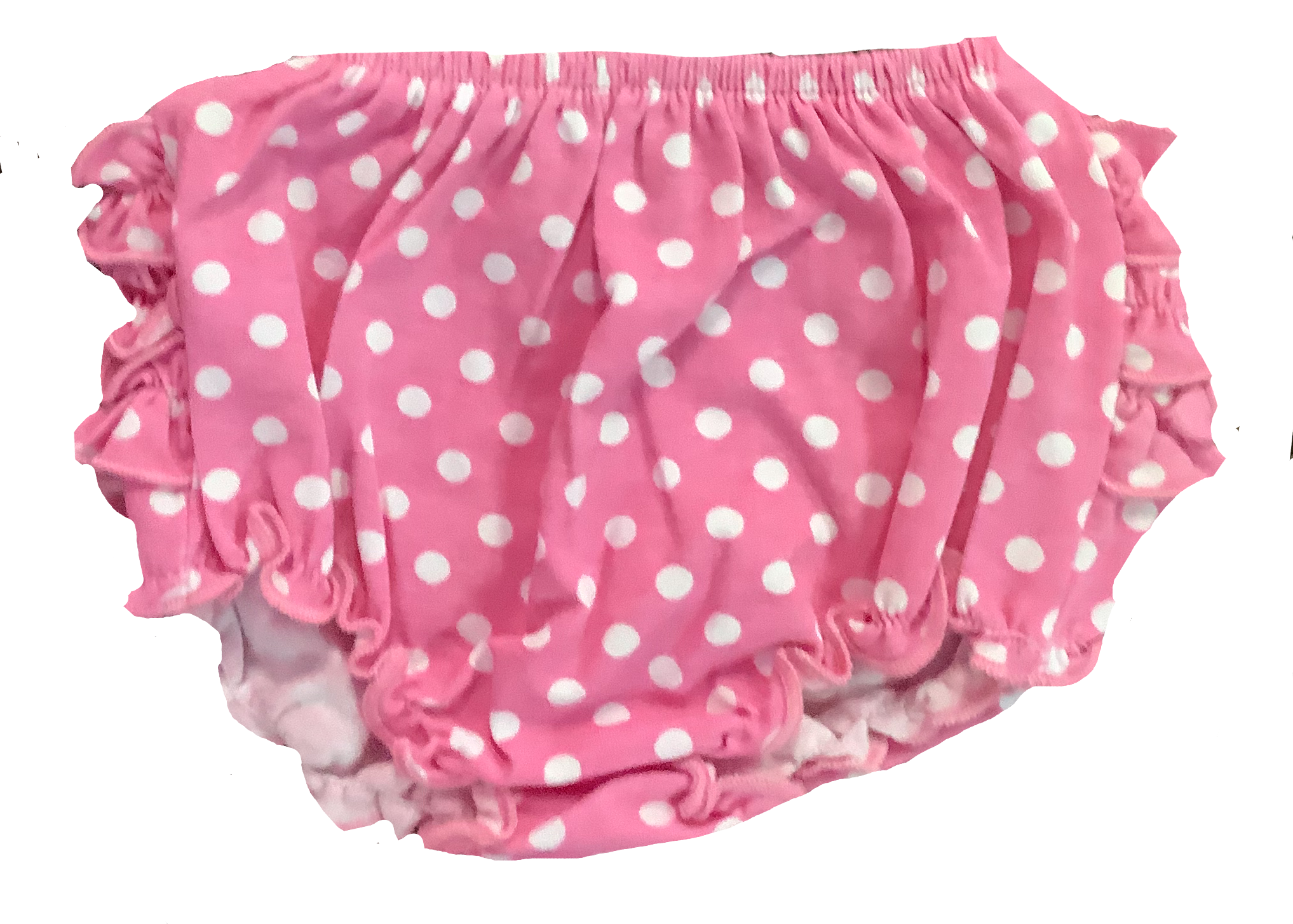 AnnLoren Baby Pink Polka Dots Ruffle Butt Bloomer