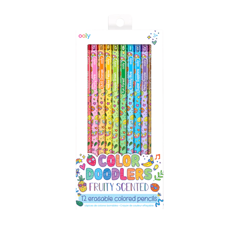 Color Doodlers Fruity Scented Erasable Colored Pencils by Ooly #128-166