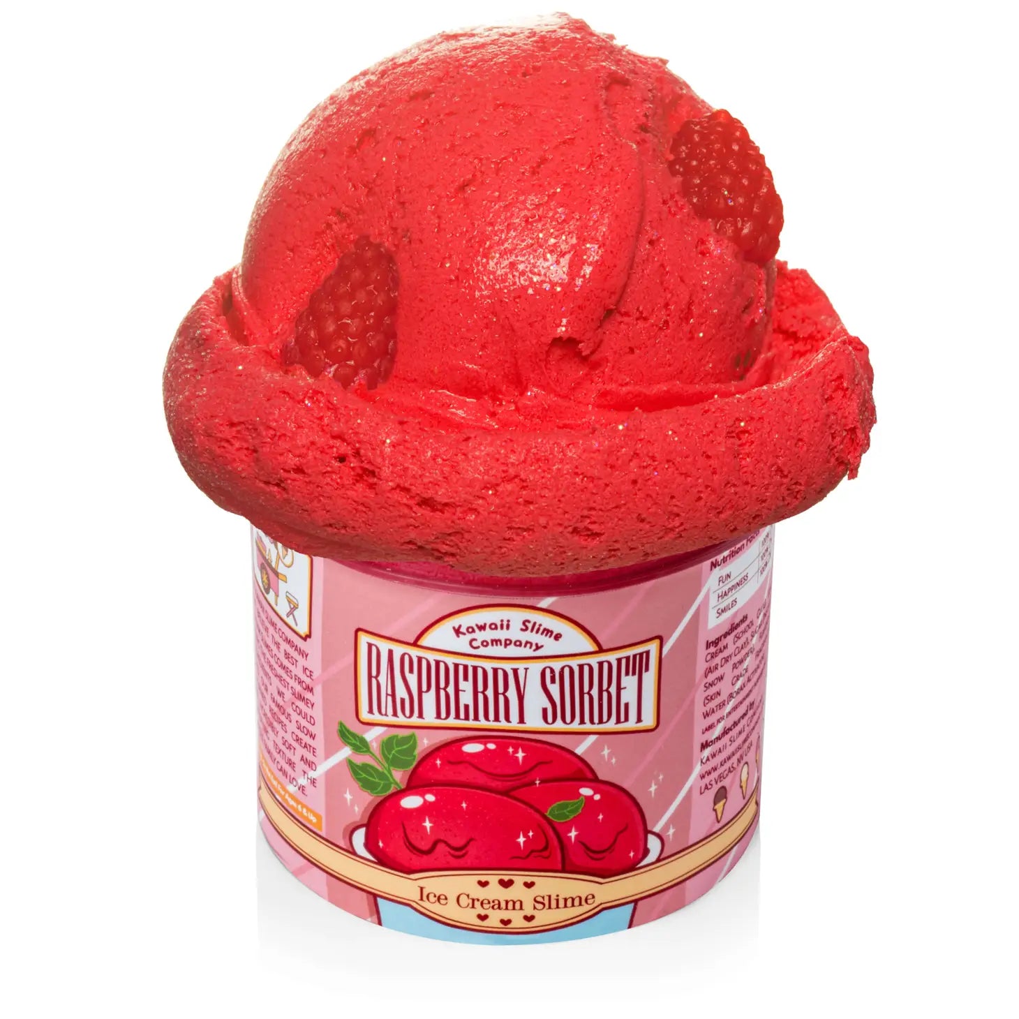 Raspberry Sorbet Ice Cream Slime by Kawaii Slime