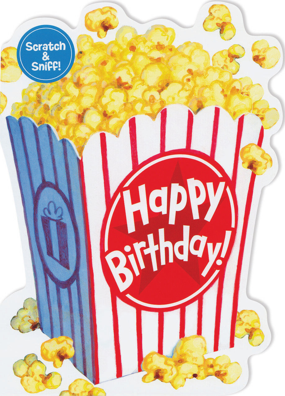 Popcorn Scratch N Sniff Birthday Card by Peaceable Kingdom