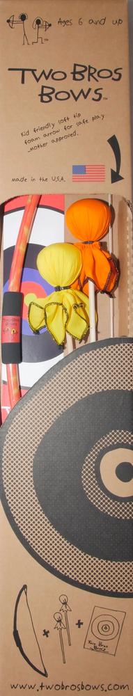 Orange Tie Dye Bow, 2 Arrows and Small Bullseye by Two Bros Bows