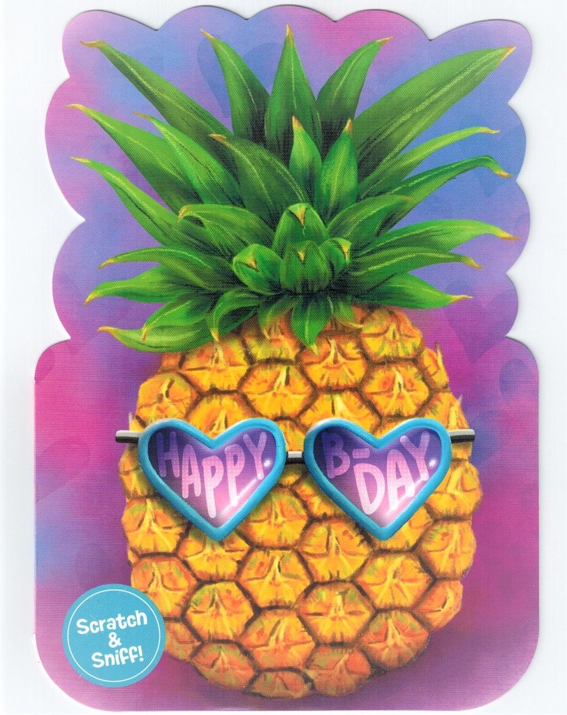 Pineapple Scratch & Sniff Birthday Card by Peaceable Kingdom